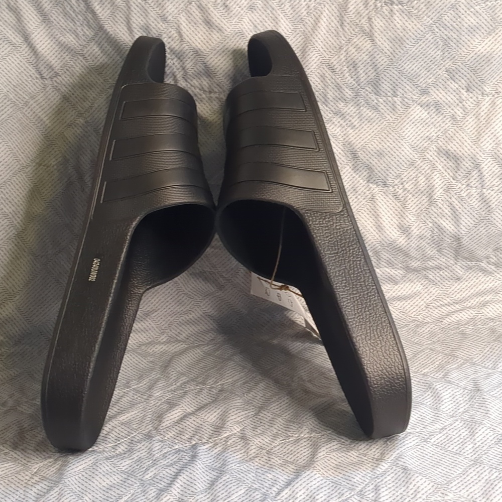 Adidas Black Slide Sandals - Picture 9 of 16